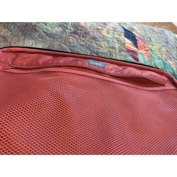 Kathy Van Zeeland Luggage Wheeled Travel Croco Black PVC 25" Added Cosmetics Bag - Picture 11 of 16